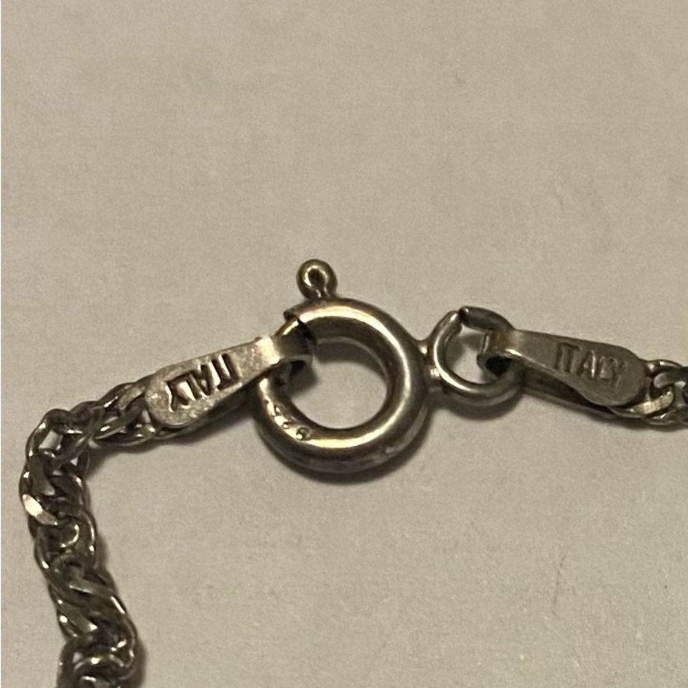 Silver Chain Necklace With Silver Heart - image 4